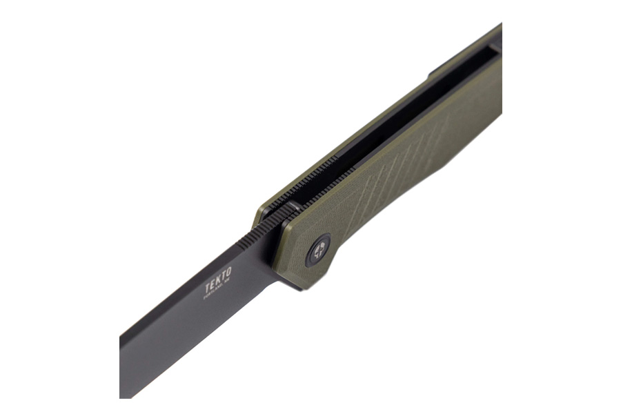 TEKTO KNIVES F1 Alpha Folding Pocket Knife with OD Green G10 Handle
